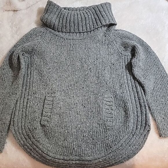 Cynthia Rowley Sweaters - Cynthia Rowley Chunky Thick Cowl Neck Wool Blend Sweater Kangaroo Pocket Sz L